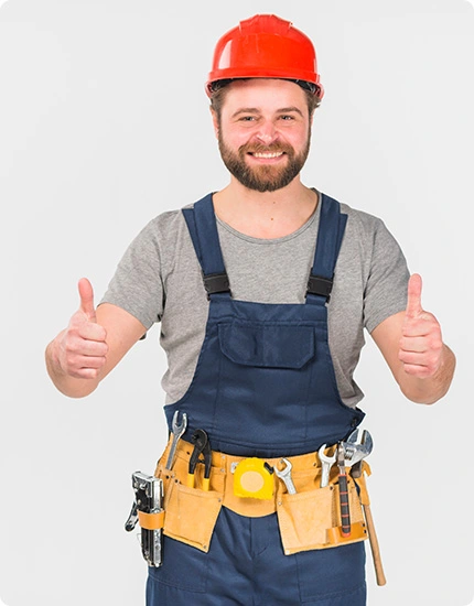 Happy garage door repair technician Hopkins